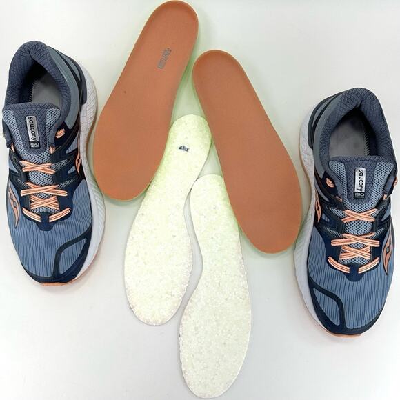 Saucony Guide ISO Everun Women Running Shoes Size 10 Blue/Peach/Gray Knit Comfy - Picture 8 of 16